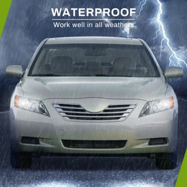 AUTOSAVER88 Projector Headlight Assembly Compatible with 2007-2009 Camry (4-Door Sedan) Exclude Hybird Chrome Housing Amber Reflector Smoke Lens Headlamps Replacement