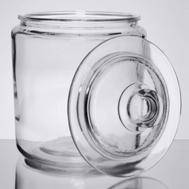AMZ Empire 1 Gallon Glass Jar With Glass Lid, Set With Disposable Tong, Old Fashioned Clear Glass Large Kitchen Round Storage Container For Pastries Candy Cookie Bagels Coffee Beans Penny