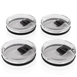 20 oz Tumbler Lid for YETI, 4 Pack Magnetic Replacement Lids for 10/24 oz Mug and 10 oz Lowball, Spill Proof Cup Covers with Slide Switch, BPA Free