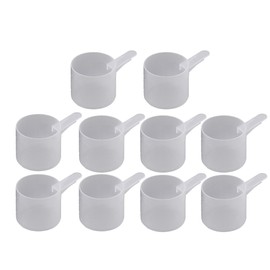 60 mL Plastic Measuring Packaging Scoop (= 60 cc/ = 4 tablespoon/ = 2 fl oz), Short Handle - to Measure and Dispense Spices, Granules, Powders, for Seeds Packing made in USA (10)