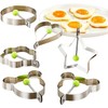 Stainless Steel Egg Shaper Cooking Kitchen Tools Pancake Mold, 6Pcs