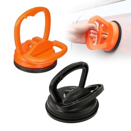 Car Dent Suction Cup, Heavy Duty Suction Lifter, Car Dent Puller, Vacuum Suction Rubber Suction, Car Suction Cup Dent Puller and Paintless Dent Repair Kit for Car Body Dent (Black + Orange) 2 Pack