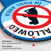 No Dogs Allowed in Pool Area with Stake Sign, 7x13