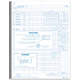 Score It Right Lacrosse Scorebook – 24-Player Men’s Score Keeping Book for 30 Games – Spiral Bound Mens Lacrosse Scorebook with Simplified Scoring Instructions – 9.25 x 12-inch Scorebook Hardcover