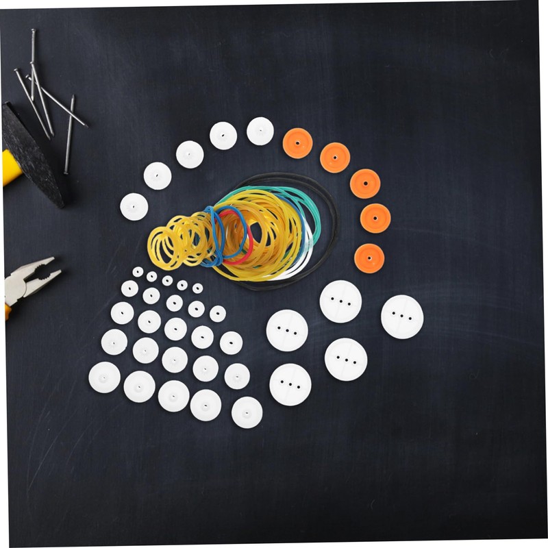 LALAFINA Belt Pulley Kit for DIY Model Cars Plastic Pulleys
