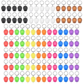 RaySoar 100 Pack Ultra Bright Mini LED Keychain Flashlight, Small Key Ring Flashlight, LED Keychain Light for Outdoor Activities Emergency Light - 10 - Colored Shell