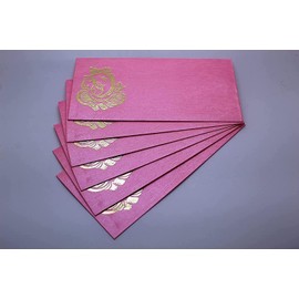 Peeplvalue Premium Golden Ganpati design 25 Pcs Designer Money gift Envelope, Shagun Lifafa (Green)