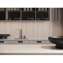 SIRO Inlet Fitting Shell Handle 2382 Metal Plain Black Matt LA 96 mm Pack of 1