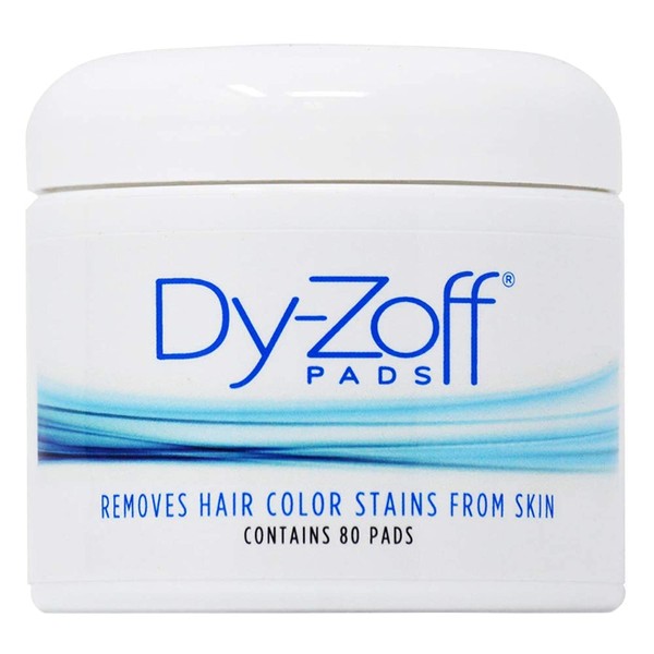 King Research DyZoff Pads Hair Color Rinse and Tint Stain Remover Jar 80 pads