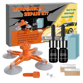 LOMEEN Windshield Repair Kit, Windshield Crack Repair kit with Enhanced Injection Head, Windscreen Chip Repair Kit to Repair Scratches, Cracks, and Star-Shaped Crack