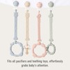 YIVEKO Pacifier Clips for Baby Boys Girls, One-Piece Silicone Pacifier