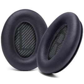 WC WC Wicked Cushions Upgraded Replacement Ear Pads for Bose QC35 & QC35ii (QuietComfort 35) Headphones & More - Softer Leather, Luxurious Memory Foam, Added Thickness, Extra Durability | Black