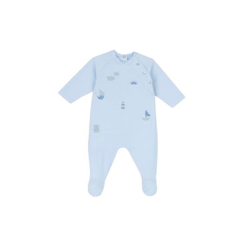 Chicco, Baby Romper with Comfortable Button Placket, Soft Cotton, Machine
