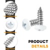 Semrien 120 Pcs White Screws, #8 x 1/2" White Self