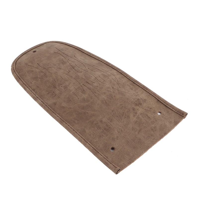 Motorcycle Fender Bib Cover Artificial Leather Decorative Pad Flame Pattern