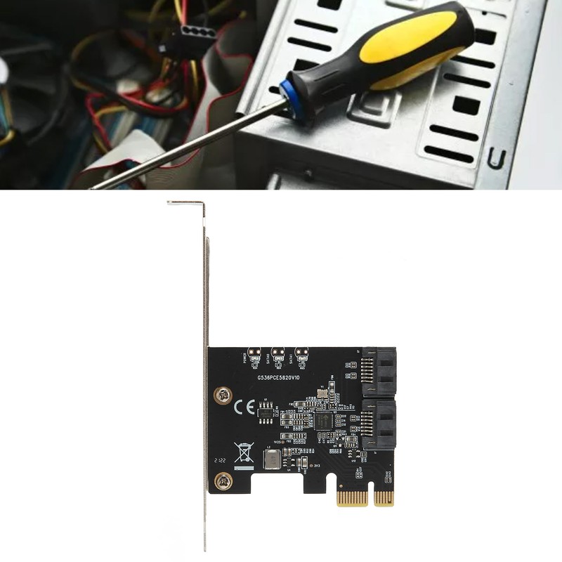 PCIE to SATA Expansion Card 6Gbps Stable Performance PCIE to