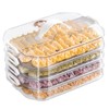 OFFKITSLY Food Storage Containers with Lids,4-Layer Plastic Cookie Storage Containers