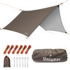 Unigear Hexagon Hammock Rain Fly,15x14FT/12x10FT Multifunctional Waterproof Camping Tarp,Lightweight and