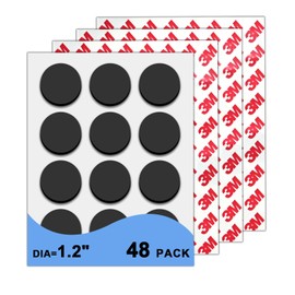 48Pack, Dia 1.2" / 30mm Magnet Dots with Adhesive Backing, Precut Round Magnetic Tapes Strong Sticky for Whiteboard, Fridge, Crafts - Easy to Cut Stickers for Planning and Organization