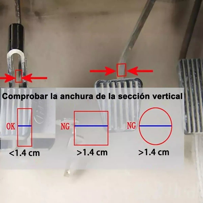 Bloqueador Traba Pedal Auto Antirrobo Seguridad + Candado