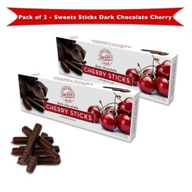 Sweets Candy Sweet Candy Dark Chocolate Candy Sticks Cherry 2 Pack- Dark Chocolate Cherry