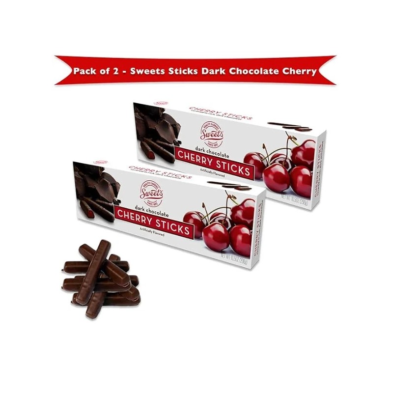 Sweets Candy Sweet Candy Dark Chocolate Candy Sticks Cherry 2