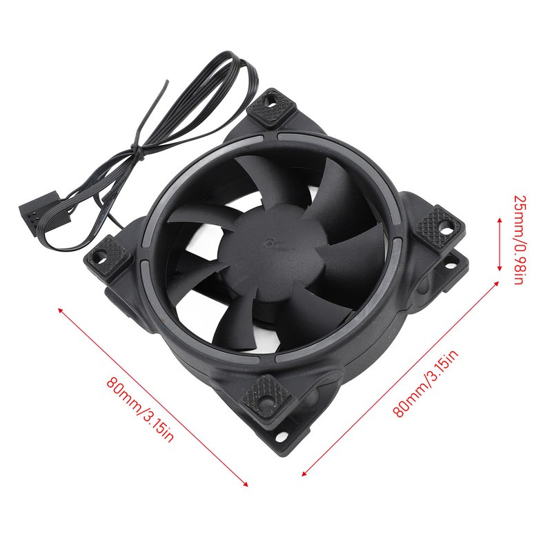 80mm PWM Case Fan Efficient Silent MFDB Dynamic Pressure Bearing