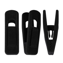 Trgowaul - Pinzas de terciopelo para colgar pantalones, pinzas de terciopelo, clips de dedo fuertes, perfectas para perchas de terciopelo delgadas (60 unidades), color negro