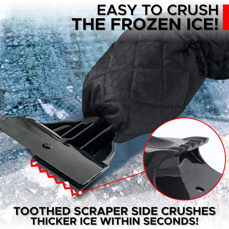 Norhogo 2pcs Glove Ice Scraper for Car Windscreen Set, Ice