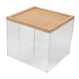 FRCOLOR Clear Acrylic Tissue Box Holder Stylish Face Towel Storage for Bathroom Kitchen Cars Durable Rectangular Design Efficient Napkin Dispenser for Optimal Space Use