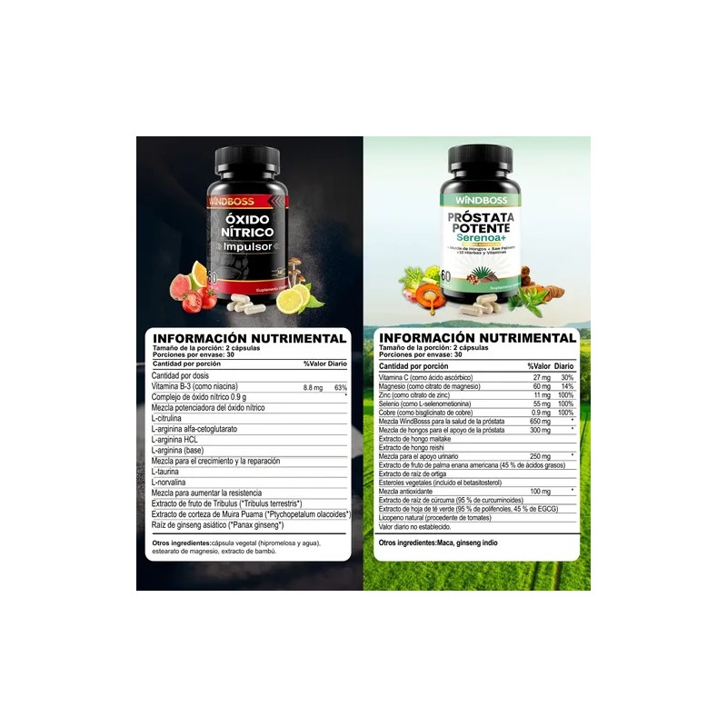 Windboss Mens Health Combo Apoyo Salud Mascul