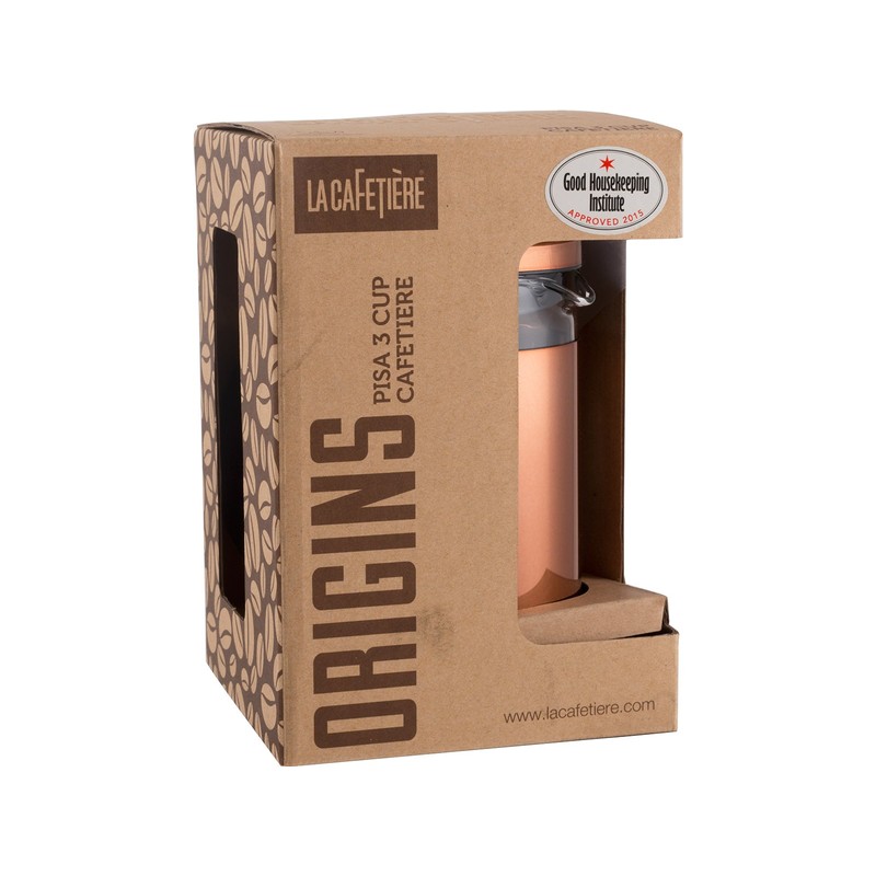 La Cafetière 5164821 Origins Copper ‘Pisa’ 3 Cup Cafetière, 350