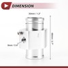 HEROFFIX 1 Satz Auto-Wasser-Kühlmittel-Temperatursensor-Adapter-Gelenkrohr-Radiatorsensor-Adapter 30mm Silberton