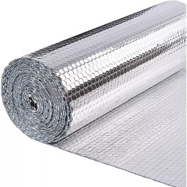US Energy Products Reflective Double Sided Aluminum Foil Bubble Heat Shield Insulation 4x50 Ft R7