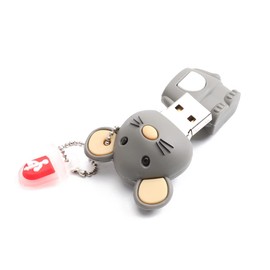 Gatuida Rat Zodiac USB Drive 32gb USB 2.0 Flash Drive PVC Covered Mini Portable