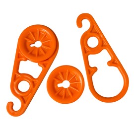 ACCUSHARP Super Snaps Tarp Clips, Movable Snap Clips for Outdoor Camping, Awning, Banner, Cover, Tarps and Plastic Sheeting, Tarp Clamps, Grommet Replacement, Pack of 6, XL Orange