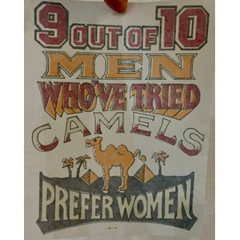 ITL Vintage 9 Out Of 10 Men Who’ve Tried Camels Prefer Women Iron On Transfer