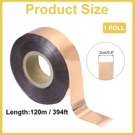 MECCANIXITY Heat Foil Transfer Paper, 0.8"x394ft Metallic Deco Foil Paper Roll, Foil Transfer for Leather Hot Foil Stamping Machine DIY Craft, Light Bronze