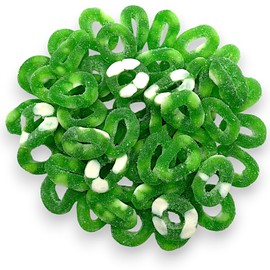 Premium Gummy Apple Rings-1.5 lbs Delicious Apple Flavor Soft Sweet Gummy Rings in Resealable Bag, Perfect for Snacks, Parties and Gifts-Indulgent Apple Gummy Rings for Sweet Tooth Cravings for Kids and Adults(24 oz)