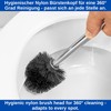 Premium Toilet Brush Set, 2 Pieces, in Black, Stainless Steel