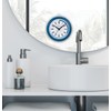 Bulova Clocks Model C4882 Shower Mate, Small, Blue and White