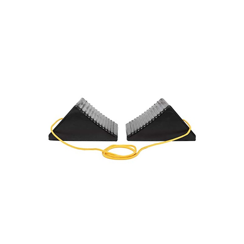 MaxxHaul 50012 Rubber Wheel Chock With Rope - 8" x