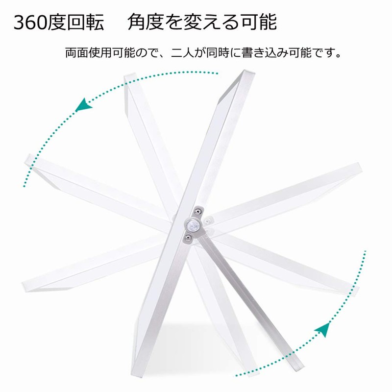 Whiteboard, Tabletop, Freestanding, 9.8 x 9.8 inches (25 x 25