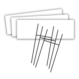 HeadLine Sign - Blank Yard Sign and H-Frame Ground Stake Sign Holder Set, White, 6 x 24 Inches, 3-Pack (5502)