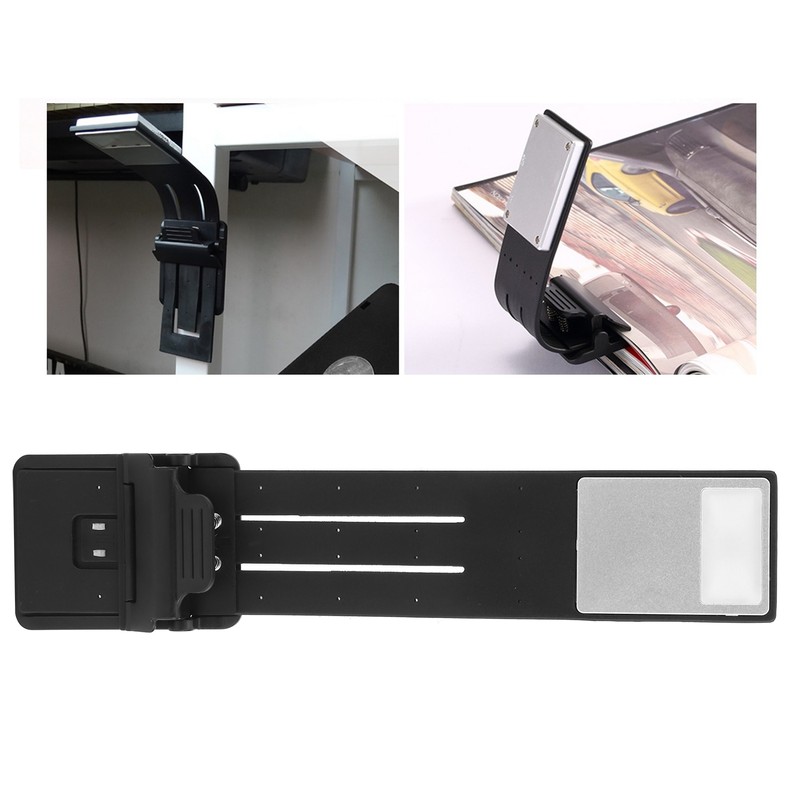 Portable Dimmable LED Reading Book Light Flexible Clip Lamp USB