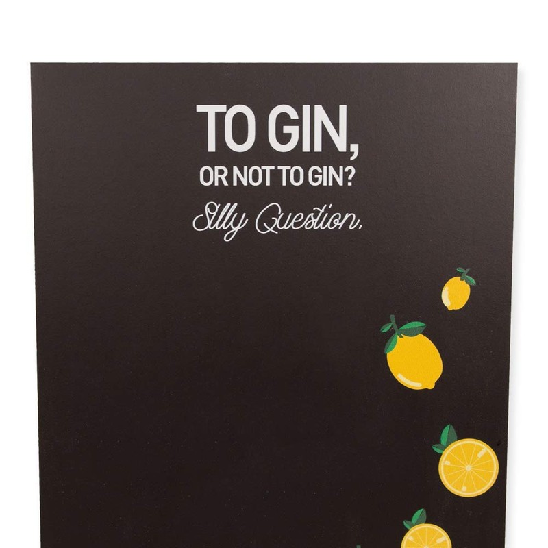 Chalkboards UK 'Silly Question (Gin)' Printed Small Memo Board Chalkboard