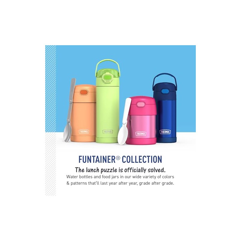 THERMOS FUNTAINER 14 Ounce Insulated Bottle Replacement Straws, 2 Straws