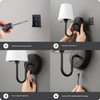 Globe Electric Rechargeable Battery Wall Sconce, LED Integrated, Matte Black,