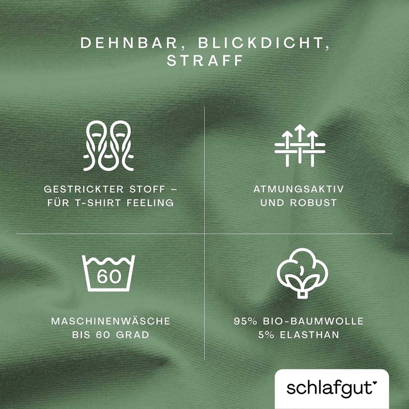 Schlafgut Pure Fitted Sheet 90 x 200 cm to 100