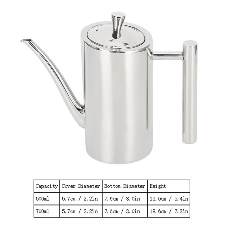 Kelepu Stainless Steel Oil Pot, Spice Container, Kitchen Utensils (Straight